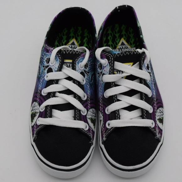 Monster Jam Boys Grave Digger Canvas Sneakers New - Picture 4 of 5